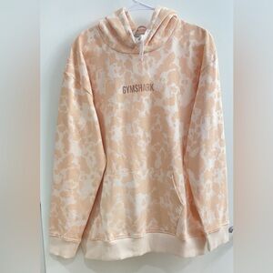 Gymshark Pink & White Camo Hoodie Women’s Size M Athleisure Activewear